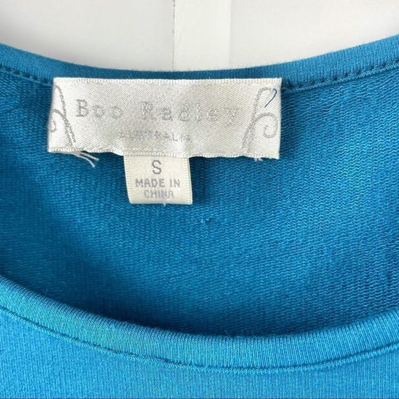 Blue Long Sleeved Fall Dress - Picture 7 of 7